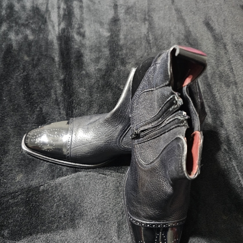 Black Leather Ankle Boots